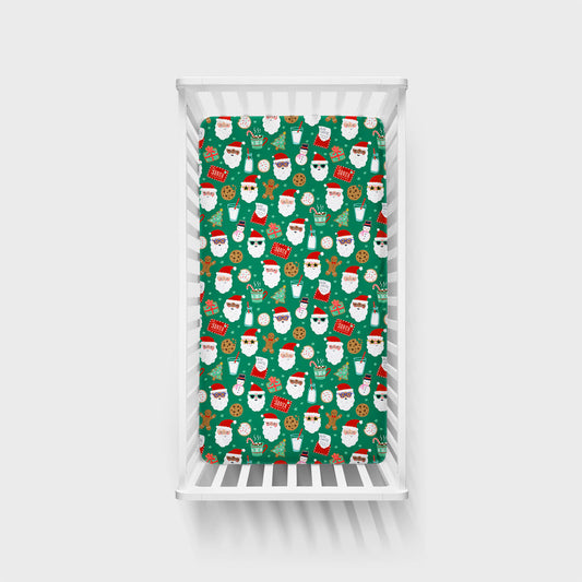 Cookies for Santa Fitted Crib Sheet