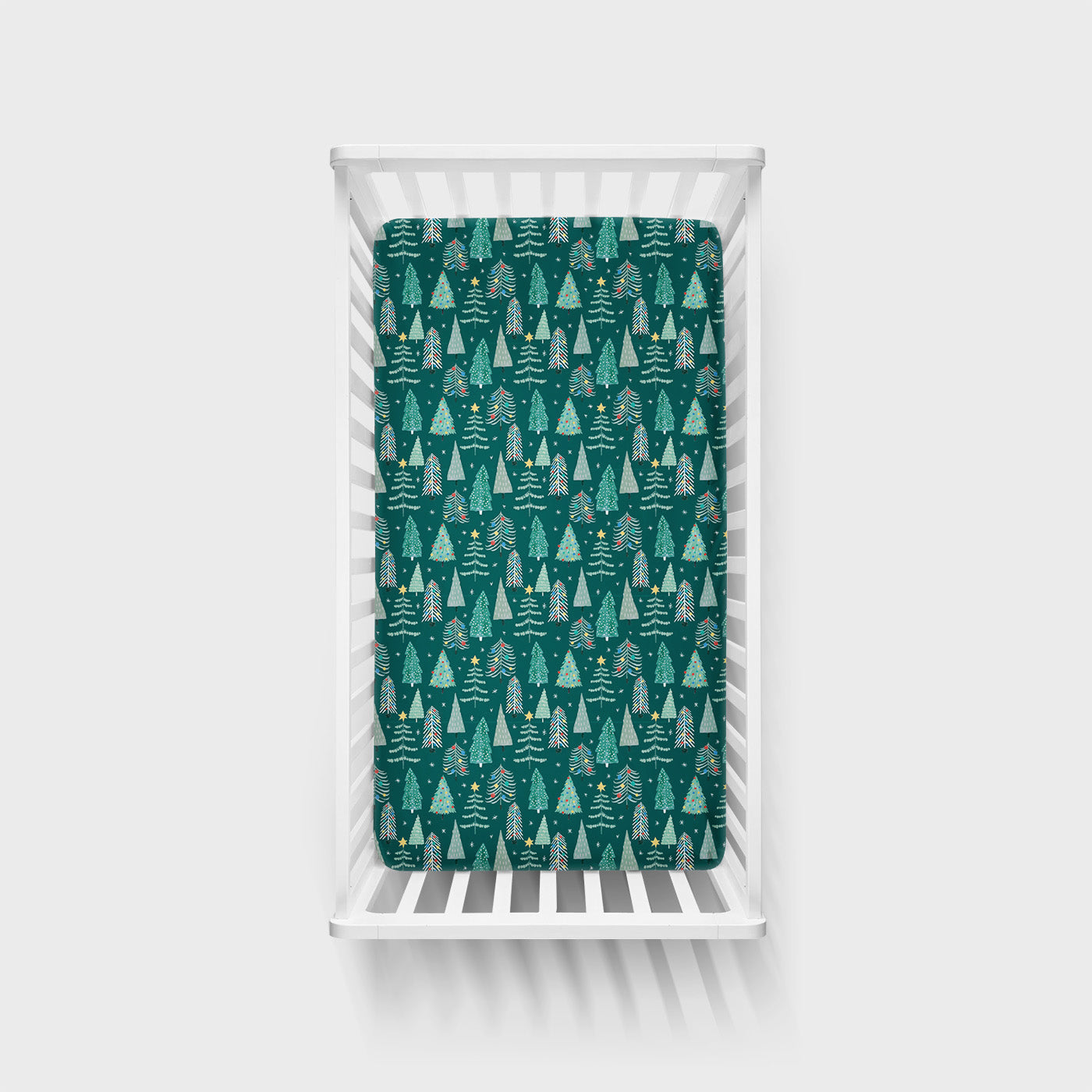 Twinkling Trees Fitted Crib Sheet